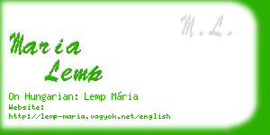 maria lemp business card